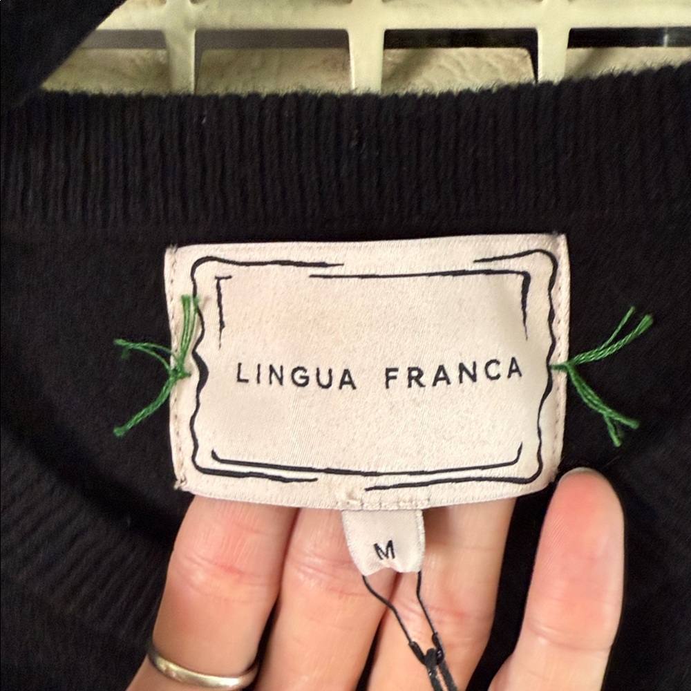 NEW Lingua Franca embroidered cashmere cardigan - Picture 5 of 8